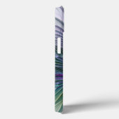 Lila grüne Blume Abstrakt Art Fraktal Monogram Case-Mate iPhone Hülle (Rückseite / Rechts)