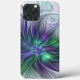 Lila Grüne Blume Abstraktes Fraktal Kunstinitiativ Case-Mate iPhone Hülle