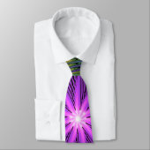 Lila grüne Blume Moderne Abstrakte Fraktal Kunst Krawatte (Gebunden)