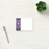 Lila Grüne Blume Moderne Abstrakte Fraktal Kunst Post-it Klebezettel (Büro)