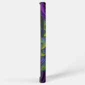 Lila grüne Blume Moderne Abstrakte Fraktal Kunst Samsung Galaxy Hülle (Rechte Seite)