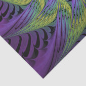 Lila grüne Blume Moderne Abstrakte Fraktal Kunst Seidenpapier (Detail)