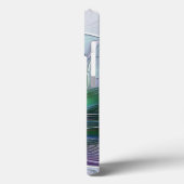 Lila grüne Blume Moderne Abstrakte Kunst Fraktal Case-Mate iPhone Hülle (Rückseite / Links)