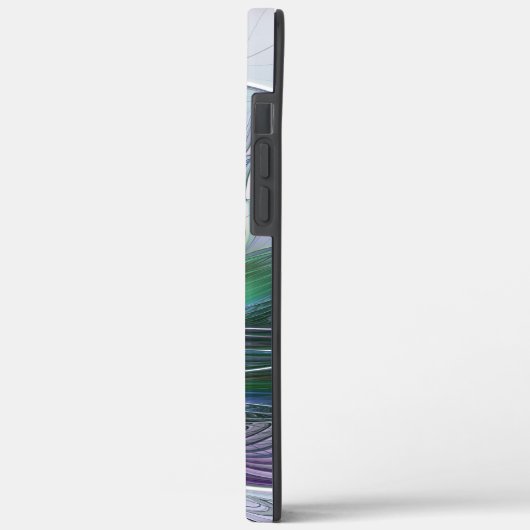 Lila grüne Blume Moderne Abstrakte Kunst Fraktal Case-Mate iPhone Hülle (Rückseite / Links)