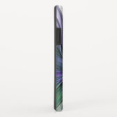 Lila grüne Blume Moderne Abstrakte Kunst Fraktal Case-Mate iPhone Hülle (Hinten/Rechts)