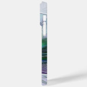 Lila grüne Blume Moderne Abstrakte Kunst Fraktal Case-Mate iPhone Hülle (Rückseite / Links)