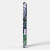 Lila grüne Blume Moderne Abstrakte Kunst Fraktal Case-Mate iPhone Hülle (Rückseite / Rechts)