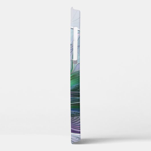 Lila grüne Blume Moderne Abstrakte Kunst Fraktal Case-Mate iPhone Hülle (Rückseite / Links)