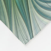 Lila grüne Blume Moderne Abstrakte Kunst Fraktal Fleecedecke (Ecke)