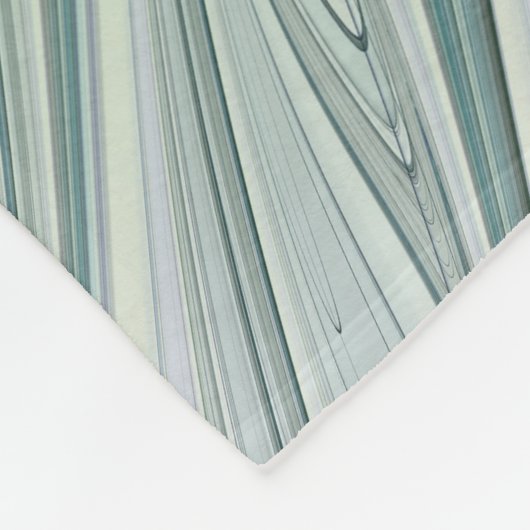 Lila grüne Blume Moderne Abstrakte Kunst Fraktal Fleecedecke (Ecke)