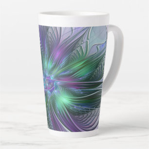 Lila grüne Blume Moderne Abstrakte Kunst Fraktal Milchtasse