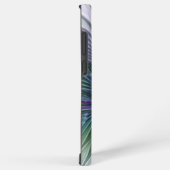 Lila grüne Blume Moderne Abstrakte Kunst Fraktal Samsung Galaxy Hülle (Rechte Seite)