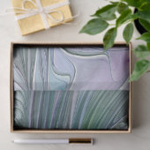 Lila grüne Blume Moderne Abstrakte Kunst Fraktal Seidenpapier (Geschenk)