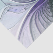 Lila grüne Blume Moderne Abstrakte Kunst Fraktal Seidenpapier (Detail)