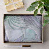 Lila grüne Blume Moderne Abstrakte Kunst Fraktal Seidenpapier (Geschenk)