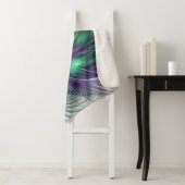 Lila grüne Blume Moderne Abstrakte Kunst Fraktal Sherpadecke (Beispiel)