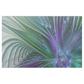 Lila grüne Blume Moderne Abstrakte Kunst Fraktal Stoff (Fat Quarter (45,7 x 55,9 cm))