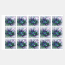 Lila grüne Blume Moderner Abstrakter Fraktal Name
