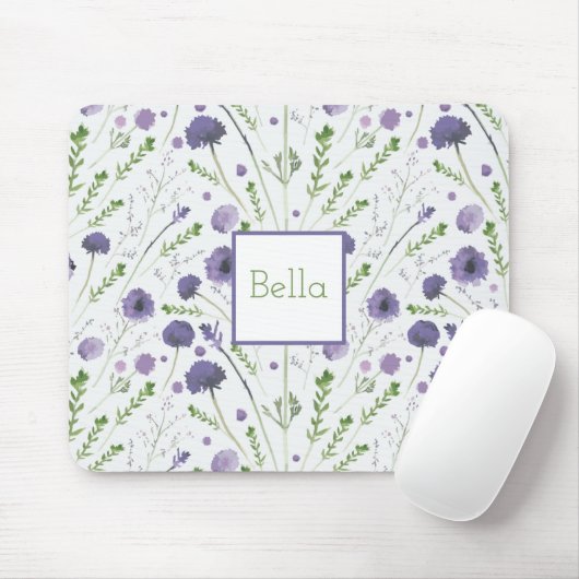 Lila grüne Blume Personalisiert Mousepad (Mit Mouse)