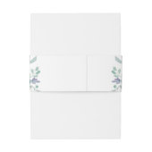 Lila Grüne Blumen Elegante Hochzeit Einladungsbanderole (Rückseitenbeispiel)