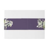 Lila Grüne Blumenzwiebeleinladung Einladungsbanderole (Rückseitenbeispiel)