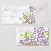 Lila grüne Blumenzwiebelplatine oder Escortkarten Platzkarte (Vorne/Hinten)