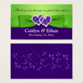 Lila, grüne Blüten und gegliederte Herzen - Gefäll (Vorne & Hinten)