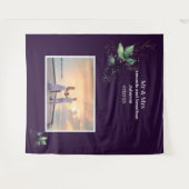 Lila Grüne des Fotos Hintergrund Wandteppich (Vorderseite (Horizontal))