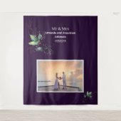 Lila Grüne des Fotos Hintergrund Wandteppich (Vorderseite)