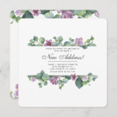 Lila grüne Eukalyptus-Blätter verschieben neue Adr Ankündigung (Vorne/Hinten)