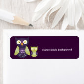 Lila / Grüne Eulen, benutzerdefinierbarer Hintergr (Insitu)