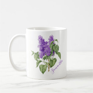 Lila Grüne Fliederblüten Botanischer Name nach Maß Kaffeetasse