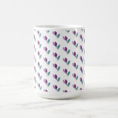 Lila grüne florale Wasserfarbe handgemalt Kaffeetasse (Mittel)