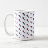 Lila grüne florale Wasserfarbe handgemalt Kaffeetasse (Links)