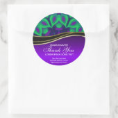 Lila grüne Freude danke Ihnen Rundaufkleber Runder Aufkleber (Tasche)