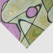 Lila grüne Gewebsfarben kreisen um abstrakte Wirbe Seidenpapier (Detail)