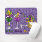 LILA GRÜNE GOLD MARDI GRAS GETRÄNKE MOUSEPAD (Mit Mouse)