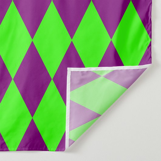 Lila Grüne Harlekin Karomuster Design  Stoff