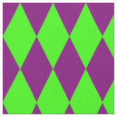 Lila Grüne Harlekin Karomuster Design  Stoff (Nahaufnahme)