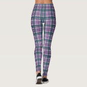 Lila/grüne Karierte Leggings (Rückseite)