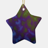 lila grüne Krawattenkunst Keramikornament (Links)