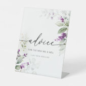 Lila Grüne Lavendel Advice Unterschrift Sockelschild (Vorderseite)