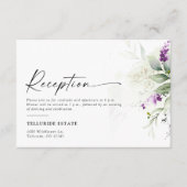 Lila Grüne Lavender Hochzeitskarte Begleitkarte (Vorderseite)