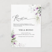 Lila Grüne Lavender Hochzeitskarte Begleitkarte (Vorderseite)