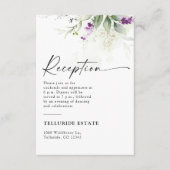 Lila Grüne Lavender Hochzeitskarte Begleitkarte (Vorderseite)