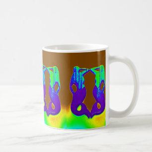 lila/grüne Meerjungfrauen Kaffeetasse