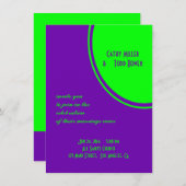 lila grüne Mod Einladung (Vorne/Hinten)