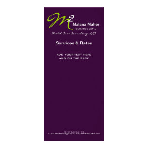 Lila grüne mutige Anfangsdienstleistungs-Karte Werbekarte