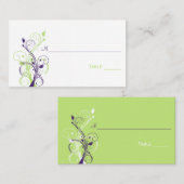 Lila-grüne Platzkarten (Vorne/Hinten)