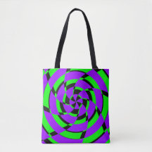 Lila grüne Psychedelic Swirl Moderne Kunst